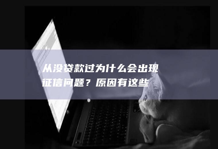 从没贷款过为什么会出现征信问题？原因有这些