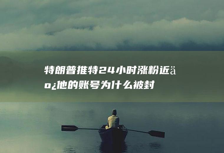 特朗普推特24小时涨粉近亿他的账号为什么被封