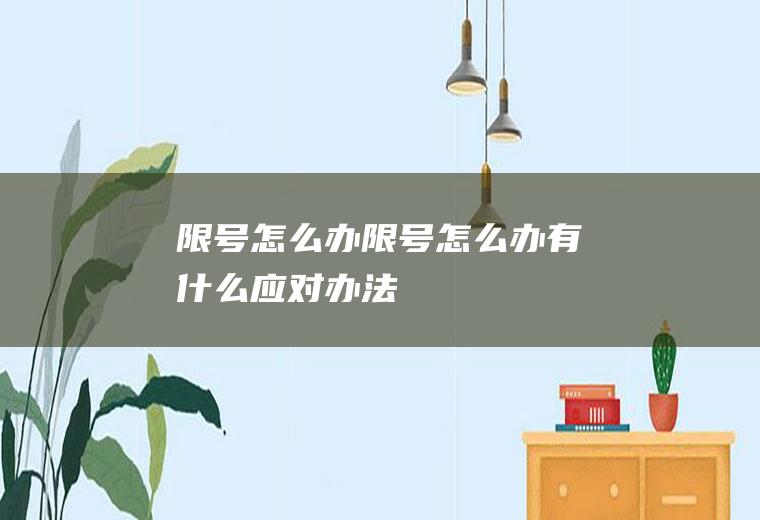 限号怎么办限号怎么办有什么应对办法