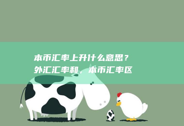 本币汇率上升什么意思？外汇汇率和，本币汇率区别？