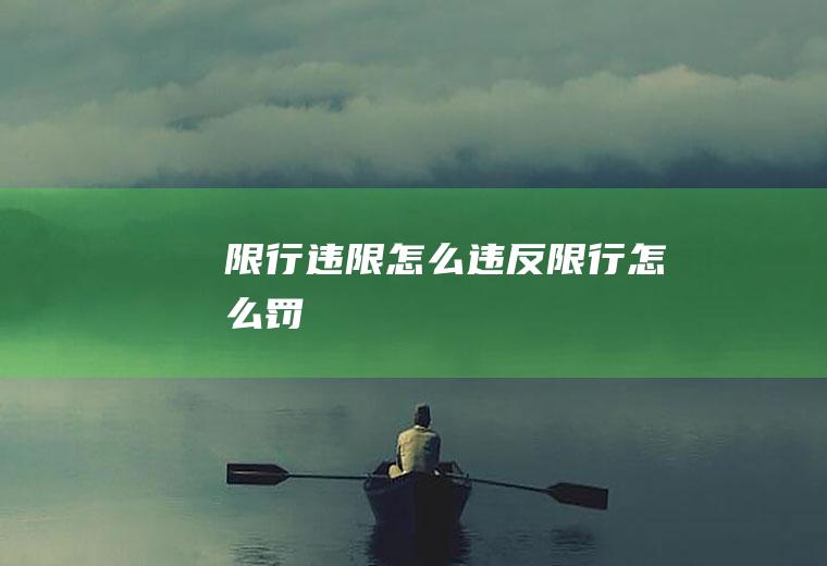 限行违限怎么,违反限行怎么罚