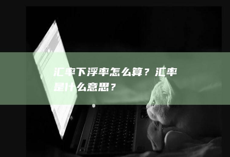 汇率下浮率怎么算？汇率是什么意思？