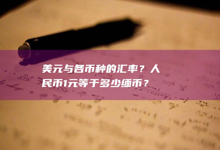 美元与各币种的汇率？人民币1元等于多少缅币？