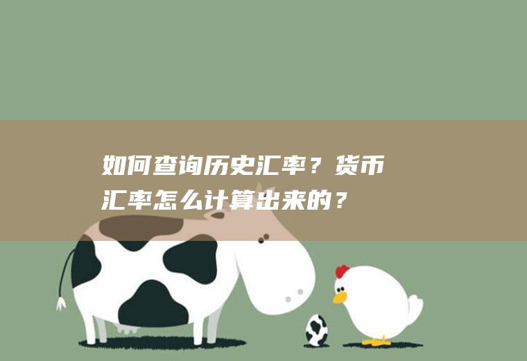 如何查询历史汇率？货币汇率怎么计算出来的？