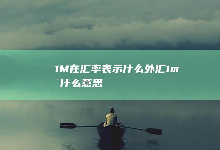 1M在汇率表示什么外汇1m是什么意思