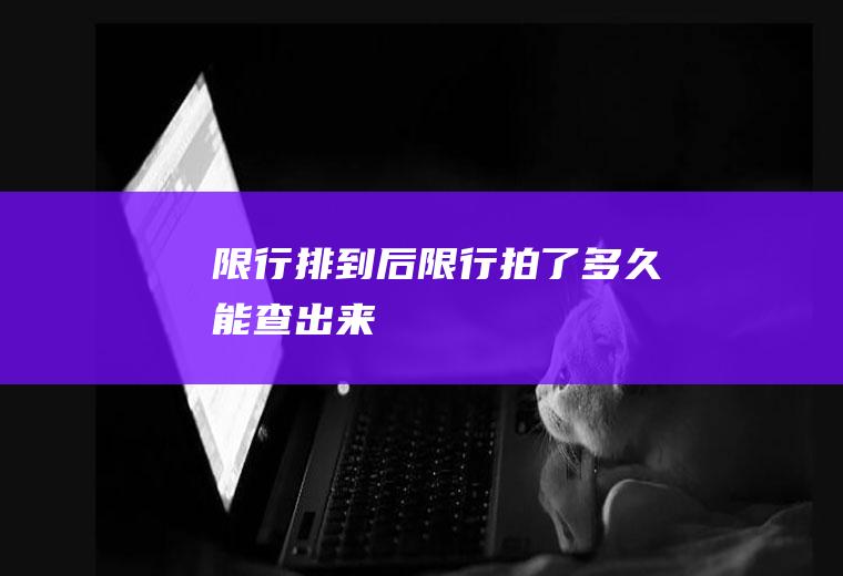 限行排到后限行拍了多久能查出来