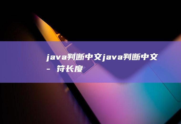 java判断中文java判断中文字符长度