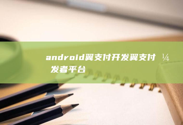 android翼支付开发翼支付开发者平台