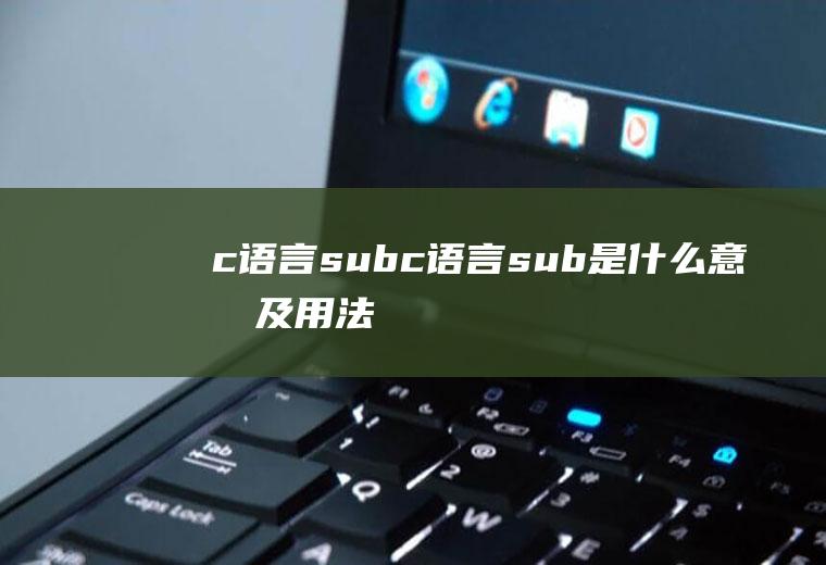 c语言subc语言sub是什么意思及用法