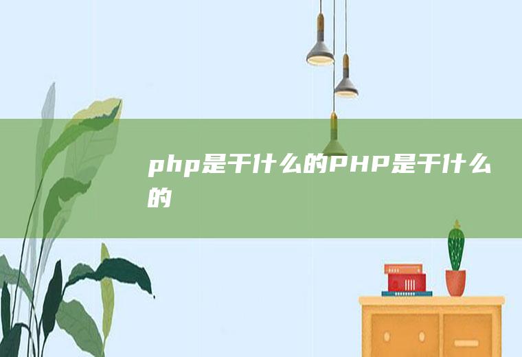 php是干什么的PHP是干什么的