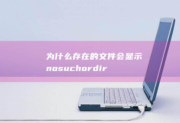 为什么存在的文件会显示nosuchordirectory