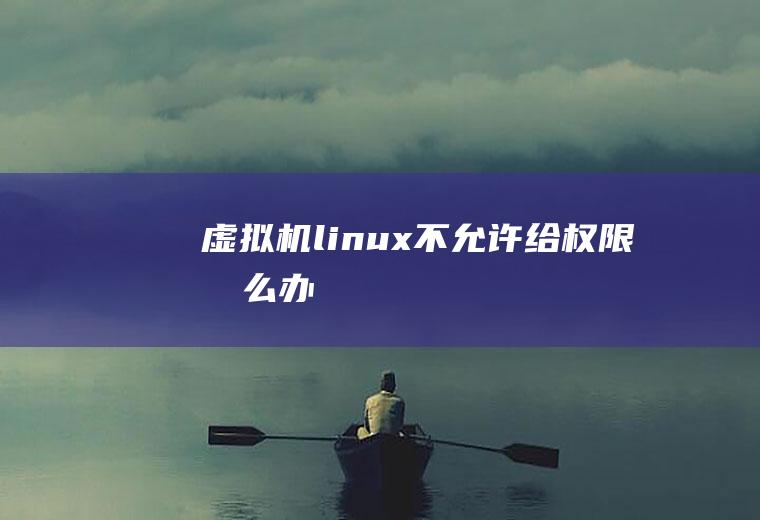 虚拟机linux不允许给权限怎么办