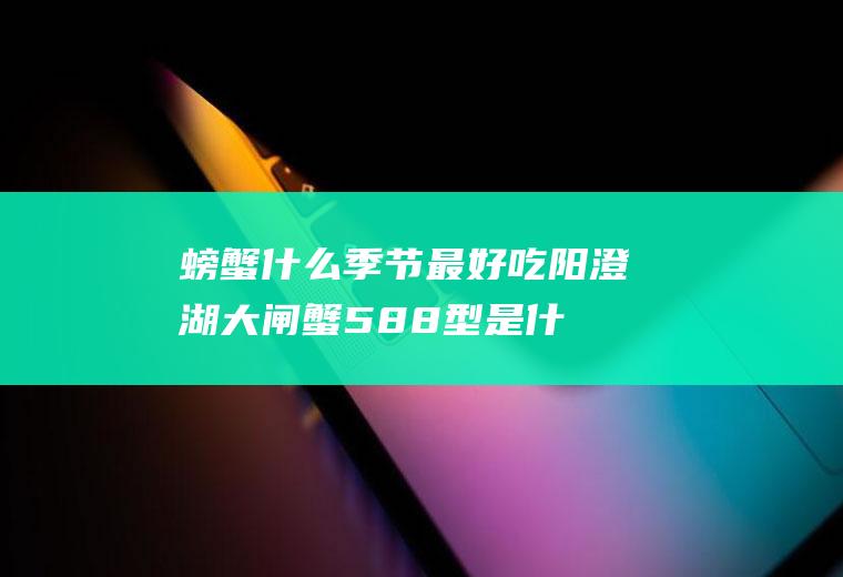 螃蟹什么季节最好吃(阳澄湖大闸蟹588型是什么意思)